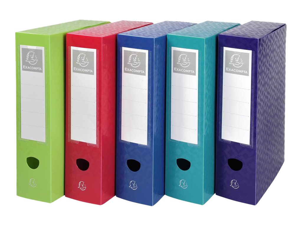 Exacompta Offix Boite De Classement Bouton Pression Dos 80 Mm Disponible Dans Differentes Couleurs Pas Cher Bureau Vallee