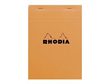 Rhodia Basics - Bloc notes - A5 - 160 pages - réglé avec marges - 80g - orange
