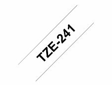 Brother TZe241 - Ruban d'étiquettes auto-adhésives - 1 rouleau (18 mm x 8 m) - fond blanc écriture noire 