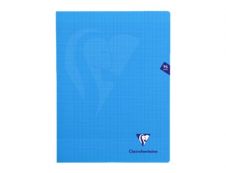 Clairefontaine Mimesys - Cahier polypro 24 x 32 cm - 96 pages - grands carreaux (Seyes) - bleu