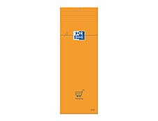 Oxford - Bloc shopping - 7,4 x 21 cm - 160 pages - petits carreaux - 80G - orange