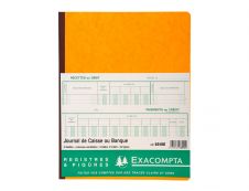 Exacompta - Journal de caisse ou banque - 13 colonnes : 9 débits/4 crédits - 32 x 25 cm vertical