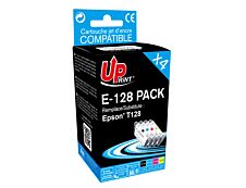 Cartouche compatible Epson T1285 Renard - pack de 4 - noir, jaune, cyan, magenta - UPrint E-128 