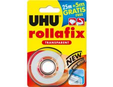 UHU Rollafix - Ruban adhésif avec dévidoir - transparent - 19 mm x 30 m