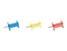 Exacompta - 25 Épingles Push pin's - 10 mm - couleurs translucides assorties