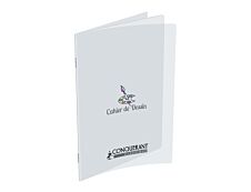 Conquérant Classique - Cahier de dessin polypro 24 x 32 cm - 48 pages blanches - transparent