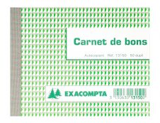 Exacompta - Manifold Carnet Bon pour - 50 dupli - 10,5 x 13,5 cm