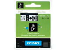 Dymo D1 - Ruban d'étiquettes auto-adhésives - 1 rouleau (6 mm x 7 m) - fond transparent écriture noire 