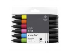 ProMarker - Pack de 6 marqueurs double pointe - tons vibrants