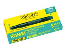 Online Kombi - 5 Cartouches d'encre turquoise