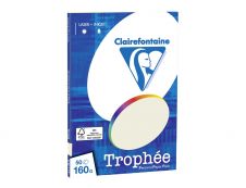 Clairefontaine Trophée - Papier couleur - A4 (210 x 297 mm) - 160 g/m² - 50 feuilles - gris perle