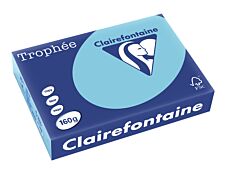 Clairefontaine Trophée - Papier couleur - A4 (210 x 297 mm) - 160 g/m² - 250 feuilles - bleu alizé