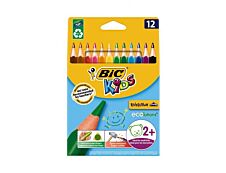 BIC Kids Evolution - 12 Crayons de couleurs triangulaires