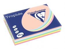 Clairefontaine Trophée - Papier couleur - A4 (210 x 297 mm) - 80 g/m² - 500 feuilles - coloris pastels assortis