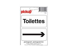 Pickup - Pictogramme - Toilettes + flèche - 100 x 100 mm