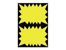 Apli Agipa - 100 cartons flash fluo - jaune - 6 x 9 cm