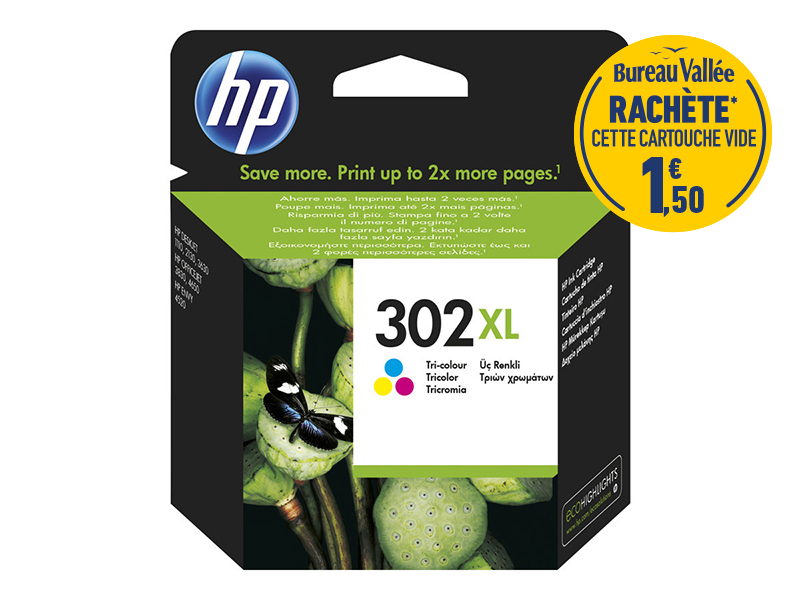 HP 302XL - cyan, magenta, jaune - cartouche d'encre originale Pas Cher ...