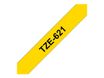 Brother TZe621 - Ruban d'étiquettes auto-adhésives - 1 rouleau (9 mm x 8 m) - fond jaune écriture noire 