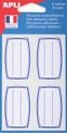 Apli Agipa - 32 Étiquettes scolaires cadre et lignes bleus - 33 x 53 mm - réf 111934