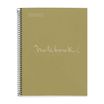 Notebook Eco Emotions, Carton recyclé, A4, quadrillage 5x5 mm, 80 feuilles de 1 couleur, Miquelrius, Vert.