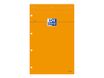 Oxford - Bloc notes - A4 + - 160 pages - ligné jaune - 80G - perforé - orange