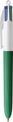 BIC 4 Couleurs WOOD - Stylo à bille 4 couleurs - corps vert