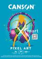 Canson Xsmart - Bloc dessin pixel art - 40 feuilles - A4 - 120 gr