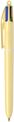 BIC 4 COULEURS - Stylo à bille 4 couleurs - 1 mm - pastel jaune