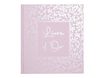 Exacompta Autentik - Livre d'or - 210 x 190 mm - 70 feuilles / 140 pages - papier blanc - motif floral - candy pink cover - carton recouvert de papier