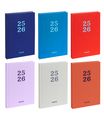 Agenda Rainbow - 1 jour par page - 12 x 17,5 cm - 6 couleurs disponibles - Brepols