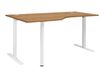 Bureau compact 90° à gauche YES ! - 160 cm - Pieds métal fixes - Merisier