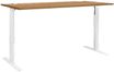 Bureau YES ! - 120 cm - Pieds ajustables blancs - Merisier