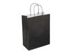 50 Sacs cadeau kraft - poignées torsadées - 35 cm x 14 cm x 40 cm - noir