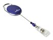 Durable - 10 Enrouleurs de badge - bouton pression clip - bleu
