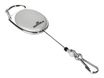Durable - Enrouleur mousqueton de badge - gris