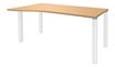 Bureau Vague EXPRIM - L140 cm - Retour gauche - Plateau imitation Hêtre - Pieds blanc
