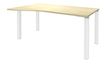Bureau Vague EXPRIM - L140 cm - Retour gauche - Plateau imitation Erable - Pieds blanc