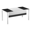 Voile de fond pour bureau EASYDESK L160cm - Blanc/noir