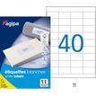 3270241189919-Apli Agipa - 4000 Étiquettes adhésives blanches multi-usages - 48,5 x 25,4 mm - coins droit-P_118991_1-0