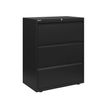 Crédence métallique monobloc -  3 tiroirs - H102 x L80 x P48 cm - noir