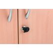 2012348123776-Armoire basse IDRA/DUAL - H72 x L80 x P47 - 2 portes - Corps blanc - Dessus et portes imitation Merisie--2