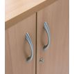 2012348123776-Armoire basse IDRA/DUAL - H72 x L80 x P47 - 2 portes - Corps blanc - Dessus et portes imitation Merisie--1