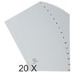 3130632017156-Exacompta - Pack de 20 intercalaires 15 positions numériques - A4 - gris--0