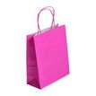 50 Sacs cadeau kraft - poignées torsadées - 18 cm x 8 cm x 22 cm - rose