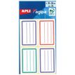 3270241010961-Apli Agipa - 24 Étiquettes scolaires cadre et lignes bleus, rouges, verts - 36 x 56 mm - -P_400002777_1-0