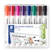 4007817186244-STAEDTLER LUMOCOLOR 351 - Pack de 8 marqueurs effaçables - pointe ogive - couleurs assort-P_400004067_2-0