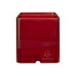 Exacompta Pen-Cube - Pot à crayons rouge translucide