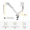 043859764204-Fellowes Platinum series - Bras porte écran double réglable -  fixation sur bureau - blan-P_400006924_2-1
