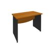 Bureau droit DUAL - L80 - Pieds Anthracite - plateau imitation Merisier