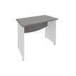 3253310174801-Bureau droit DUAL - L80 - Pieds blanc - plateau imitation Chêne gris-P_400008962_1-0